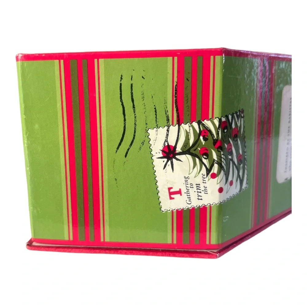 2001 Starbucks Bearista‎ Elf Ornament Glass Vintage Glitter Christmas With Box